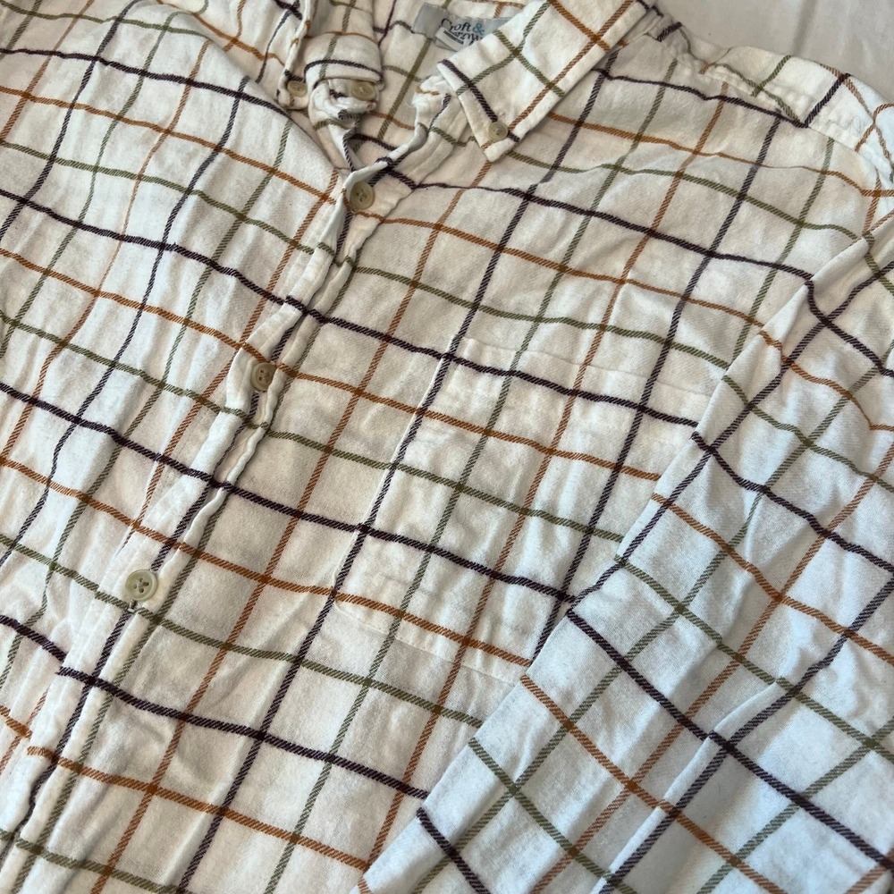 Croft & Barrow large Plaid Button-Down Shirt (2605)